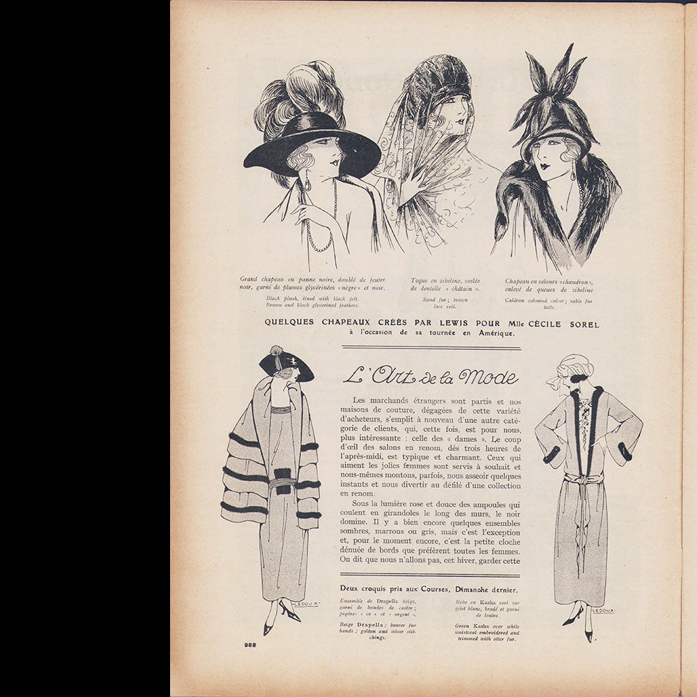 L’Art et la Mode (28 octobre 1922), couverture de Soulié
