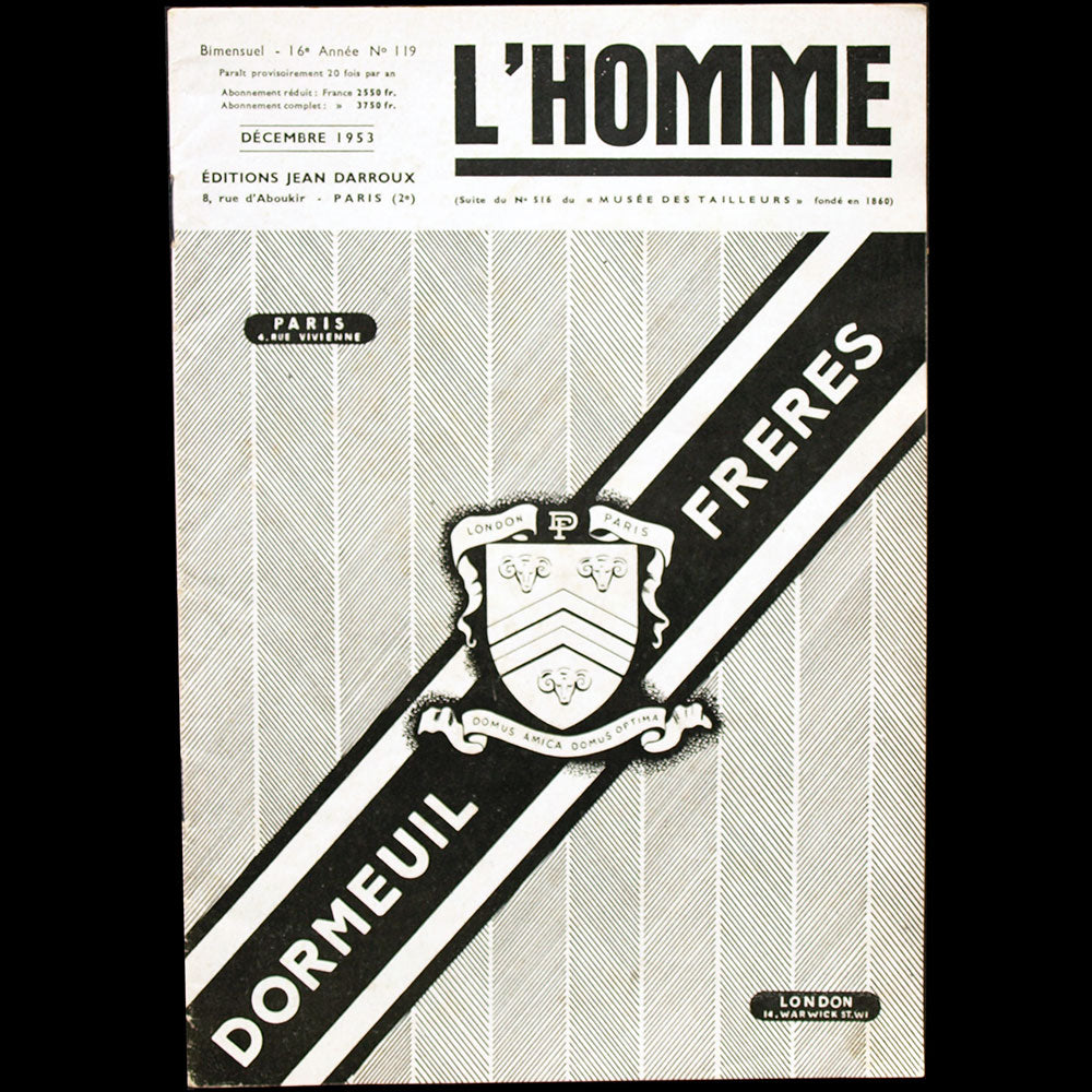 L'Homme n°119, décembre 1953