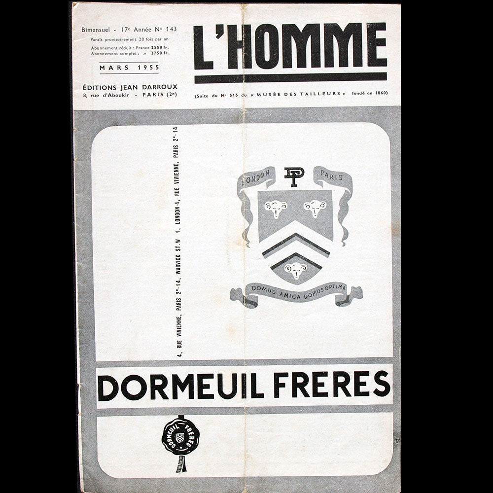 L'Homme n°143, mars 1955