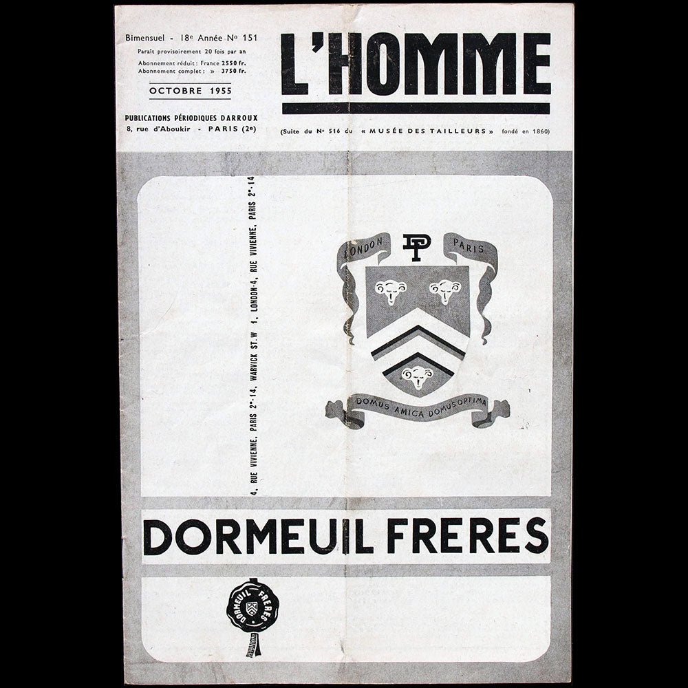 L'Homme n°151, octobre 1955