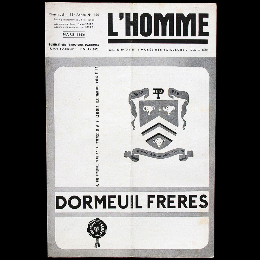 L'Homme n°160, mars 1956