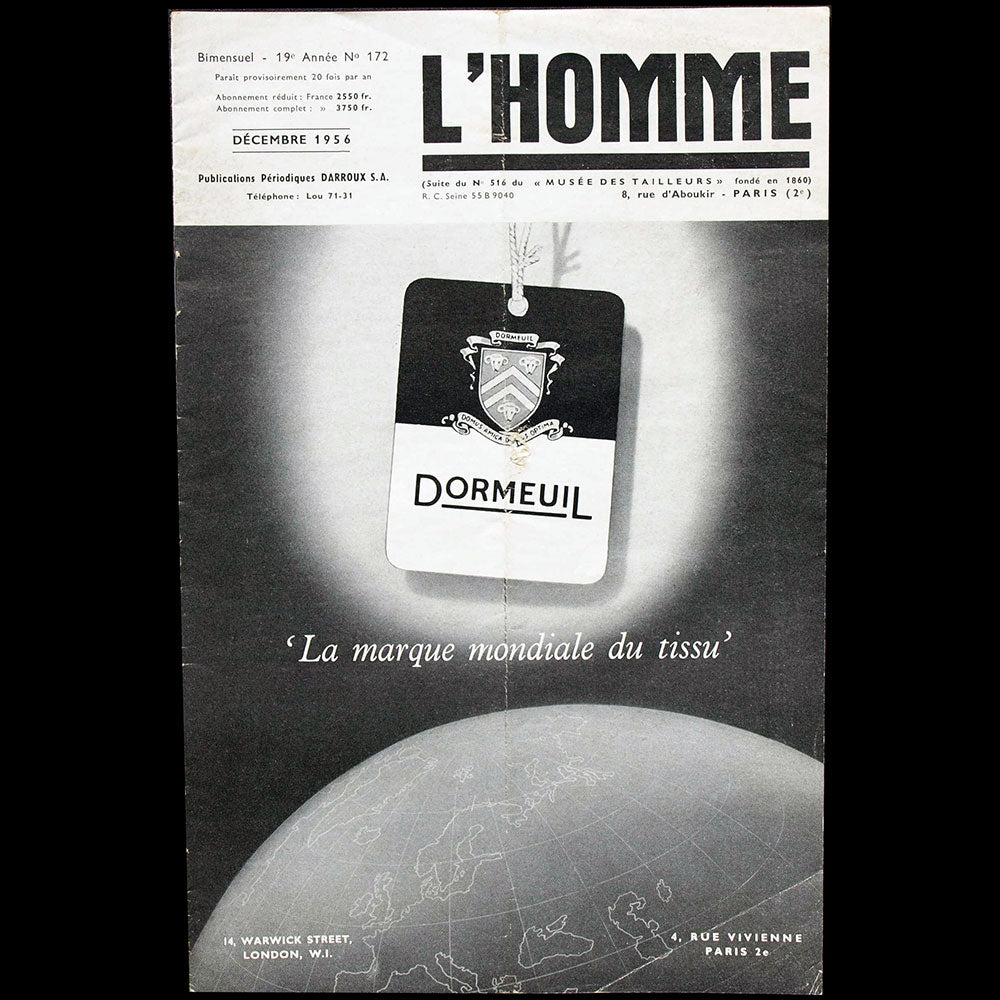 L'Homme n°172, décembre 1956