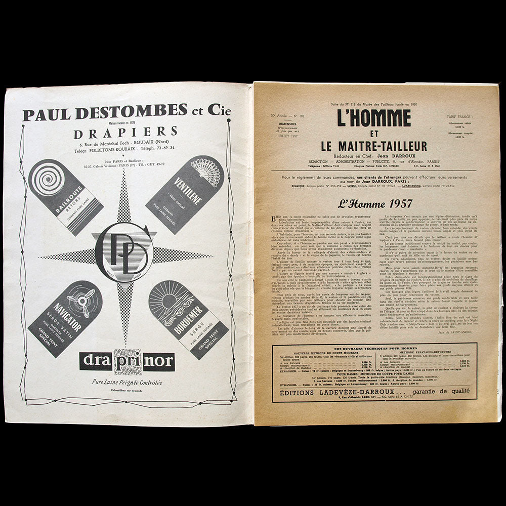 L'Homme n°182, juillet 1957
