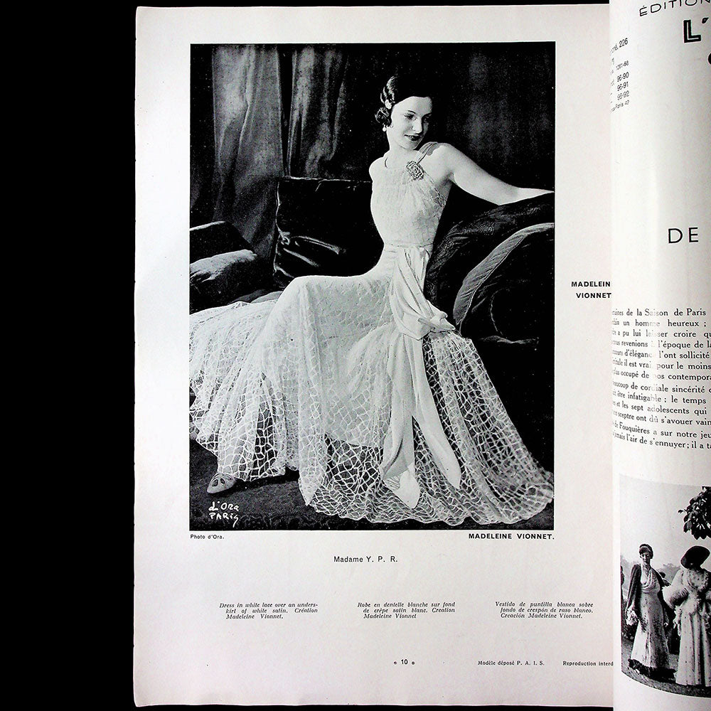 L'Officiel de la mode et de la couture de Paris - août 1933