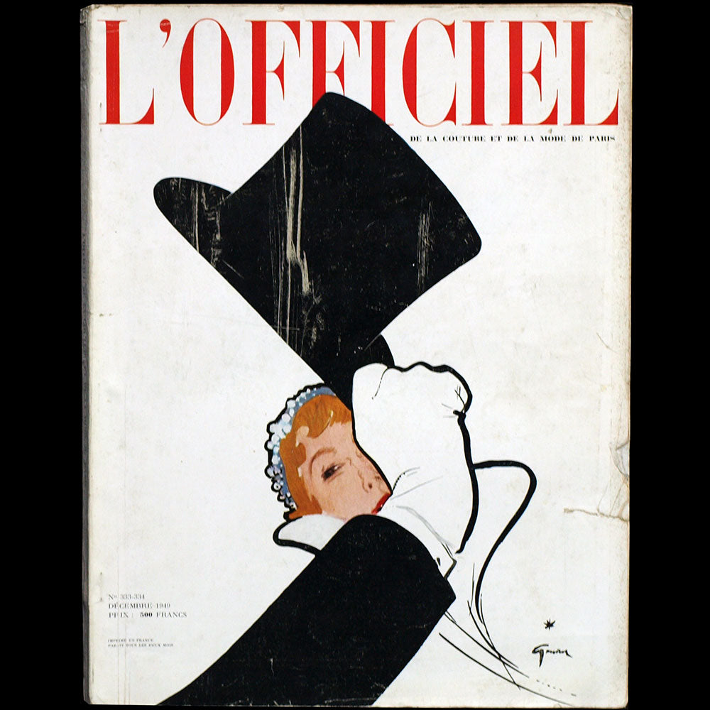 L'Officiel de la Couture et de la Mode de Paris (décembre 1949), couverture de Gruau