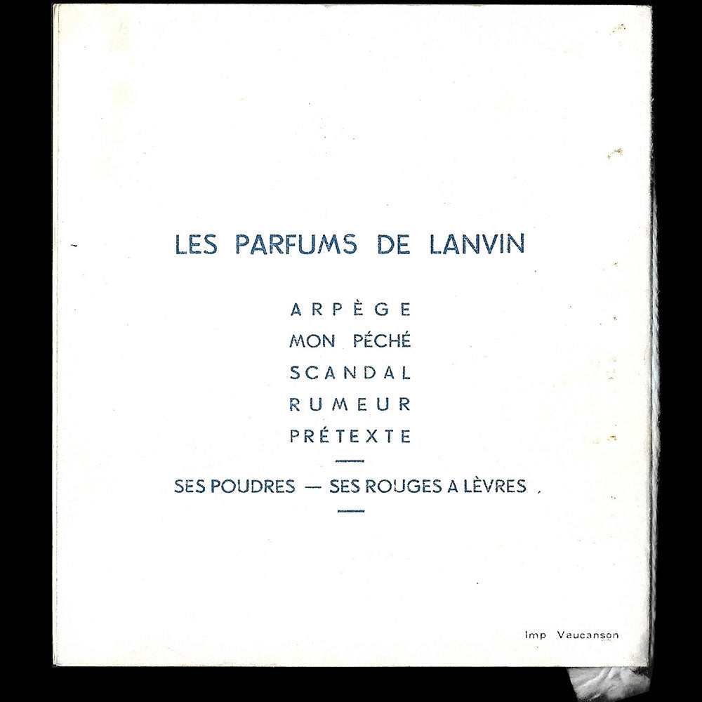 Jeanne Lanvin - Carnet de défilé, circa 1930s