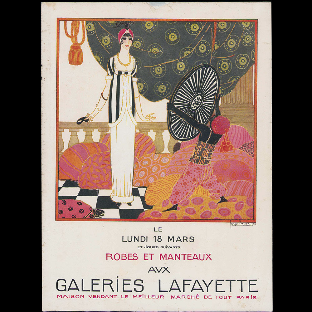 Aux Galeries Lafayette - Couverture de catalogue illustrée par Georges Lepape (1912)