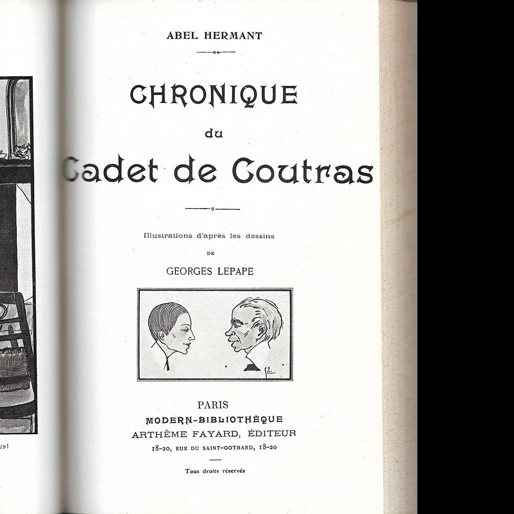 Abel Hermant - Chronique du Cadet de Coutras, Illustrations de Georges Lepape (1912)