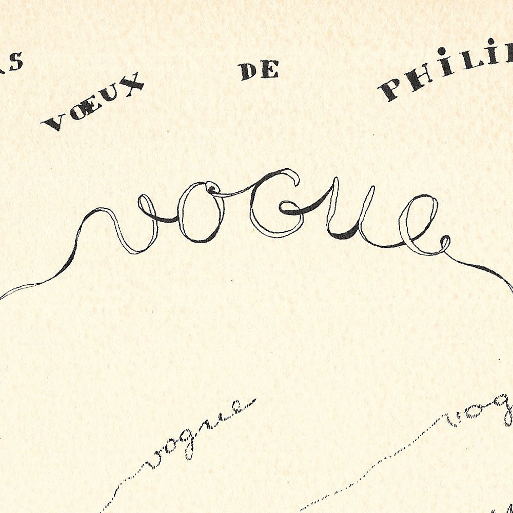 Lepape - Carte de voeux de Philippe Ortiz de Vogue, par Georges Lepape (1923)