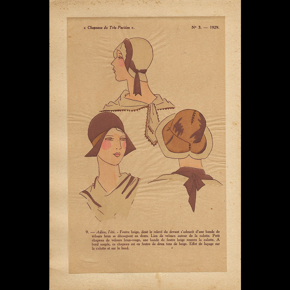 Les Chapeaux du Très Parisien, n°3, automne 1929