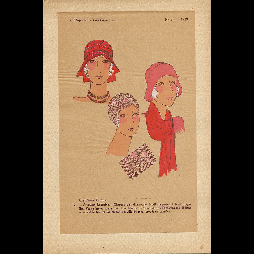 Les Chapeaux du Très Parisien, n°3, automne 1929