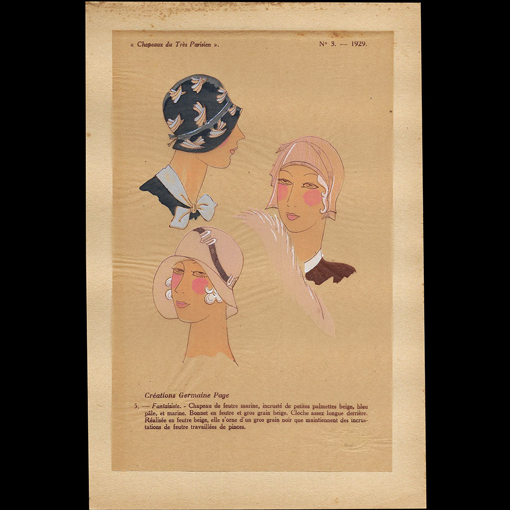 Les Chapeaux du Très Parisien, n°3, automne 1929