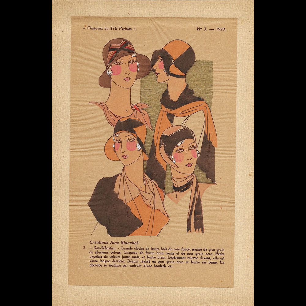 Les Chapeaux du Très Parisien, n°3, automne 1929