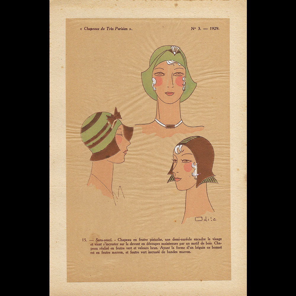 Les Chapeaux du Très Parisien, n°3, automne 1929