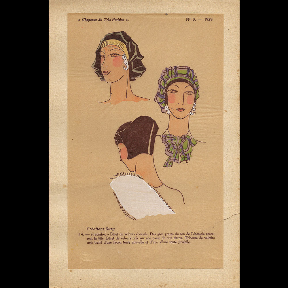 Les Chapeaux du Très Parisien, n°3, automne 1929