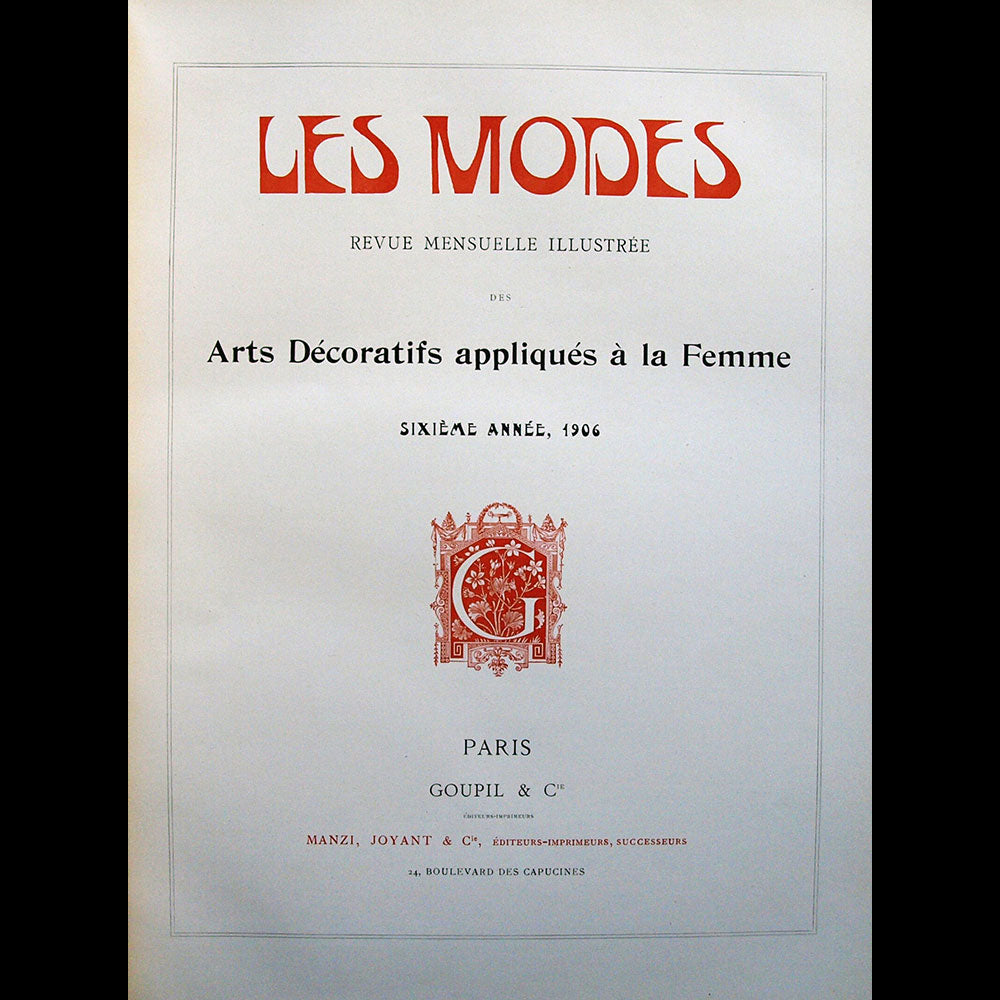 Les Modes - Réunion des 12 numéros de l'année 1906