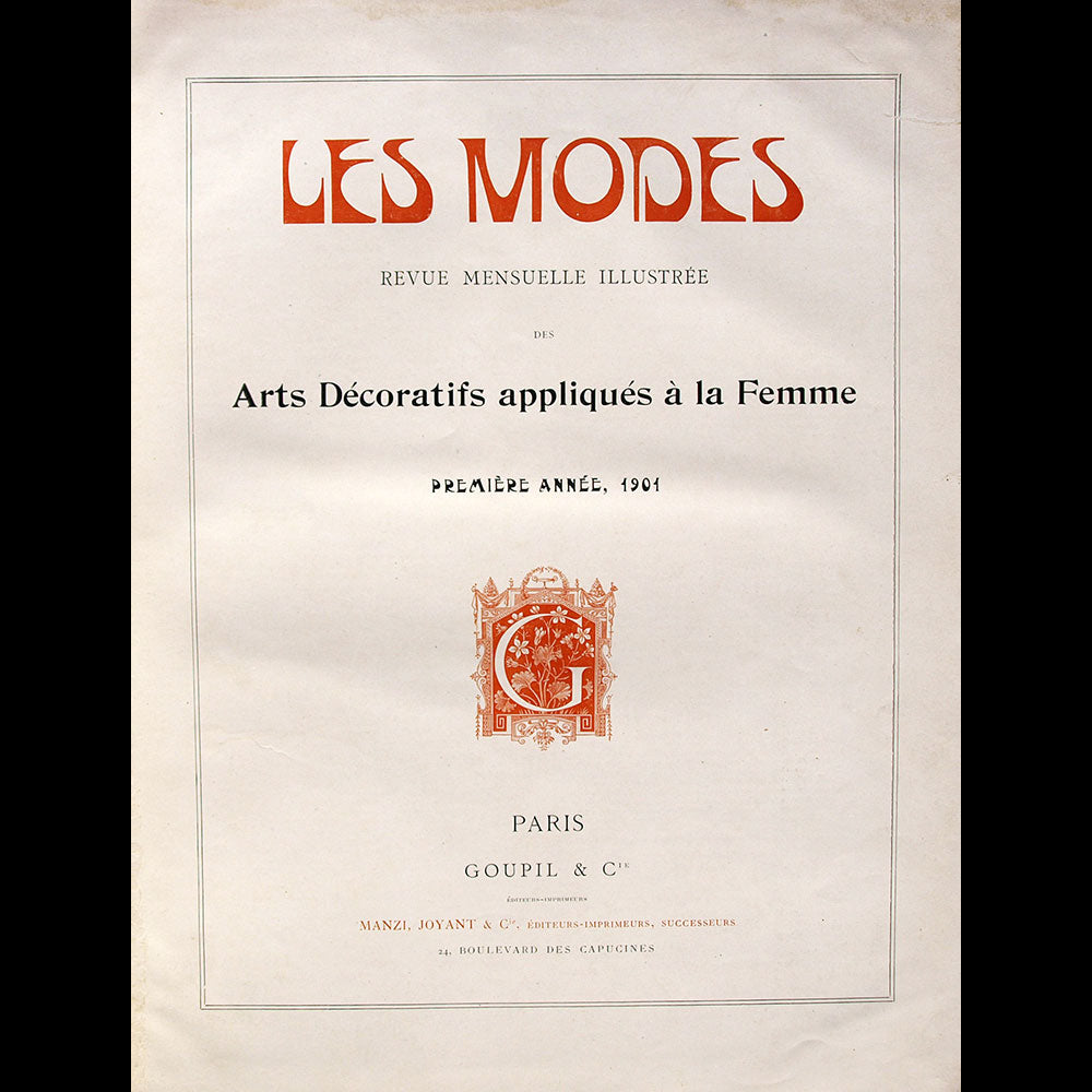 Les Modes - Réunion des 12 numéros de l'année 1901