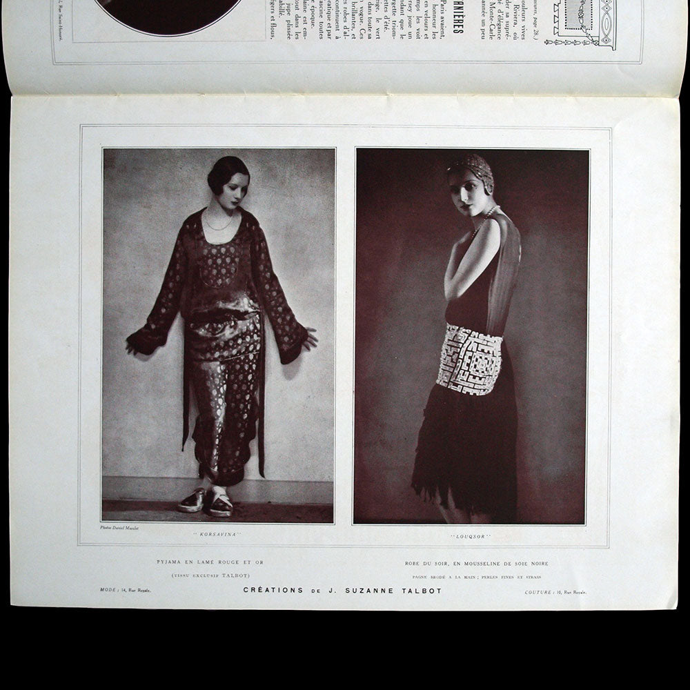 Les Modes n°297 (février 1929), couverture de Reutlinger d'un modèle de A la Reine d'Angleterre