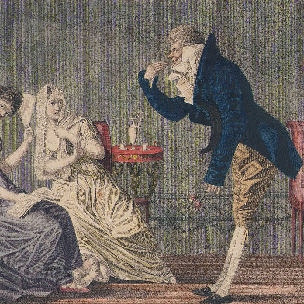 Martinet - Fi-donc!, caricature de la mode des incroyables (circa 1802)