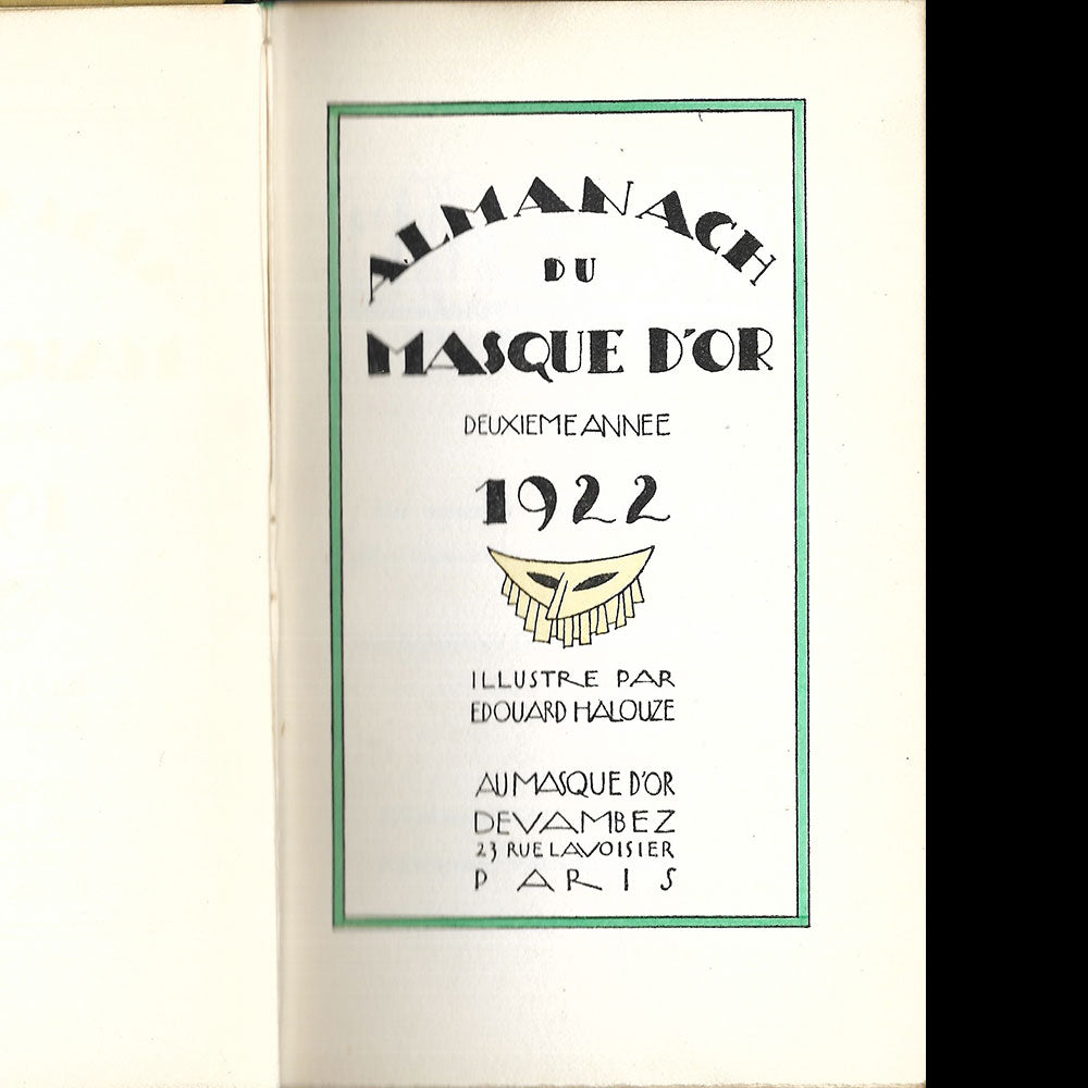 Edouard Halouze - Almanach du Masque d'Or (1922)