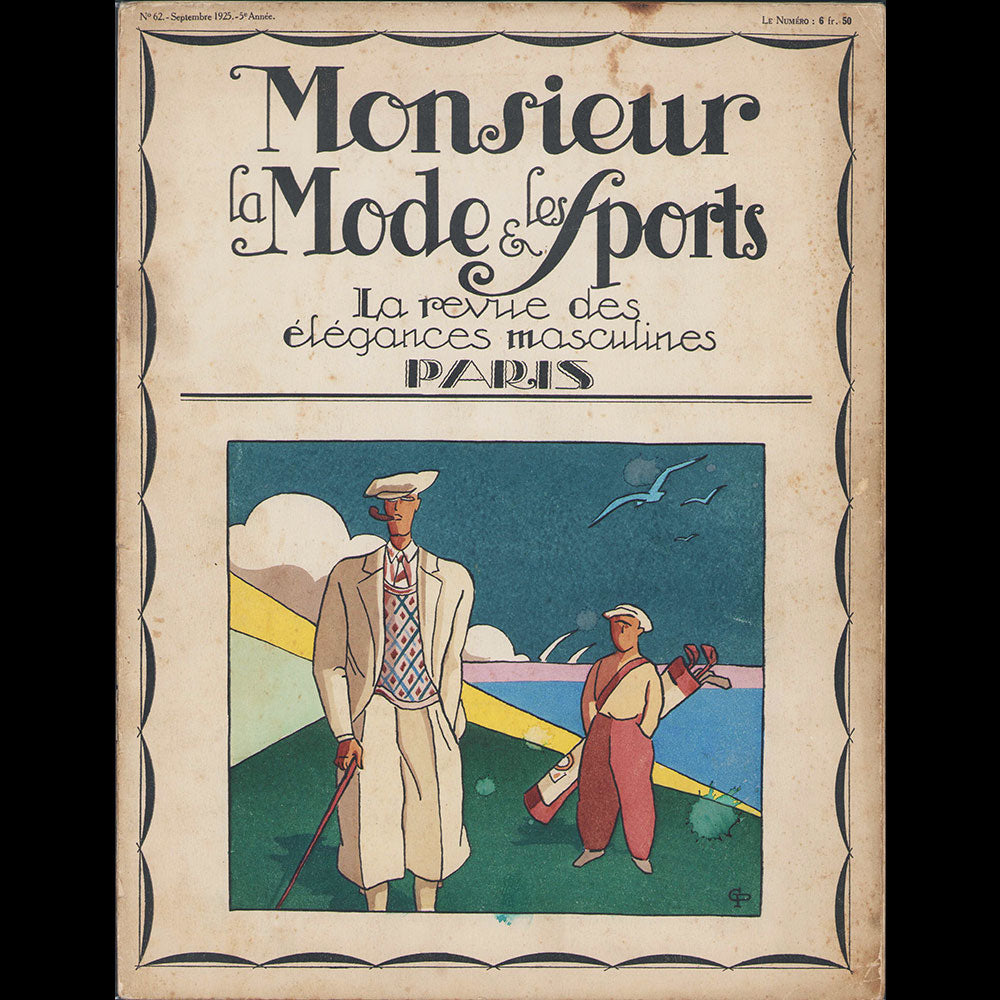 Monsieur, la Mode & les Sports, Revue des élégances masculines, n°62 (1925, septembre)