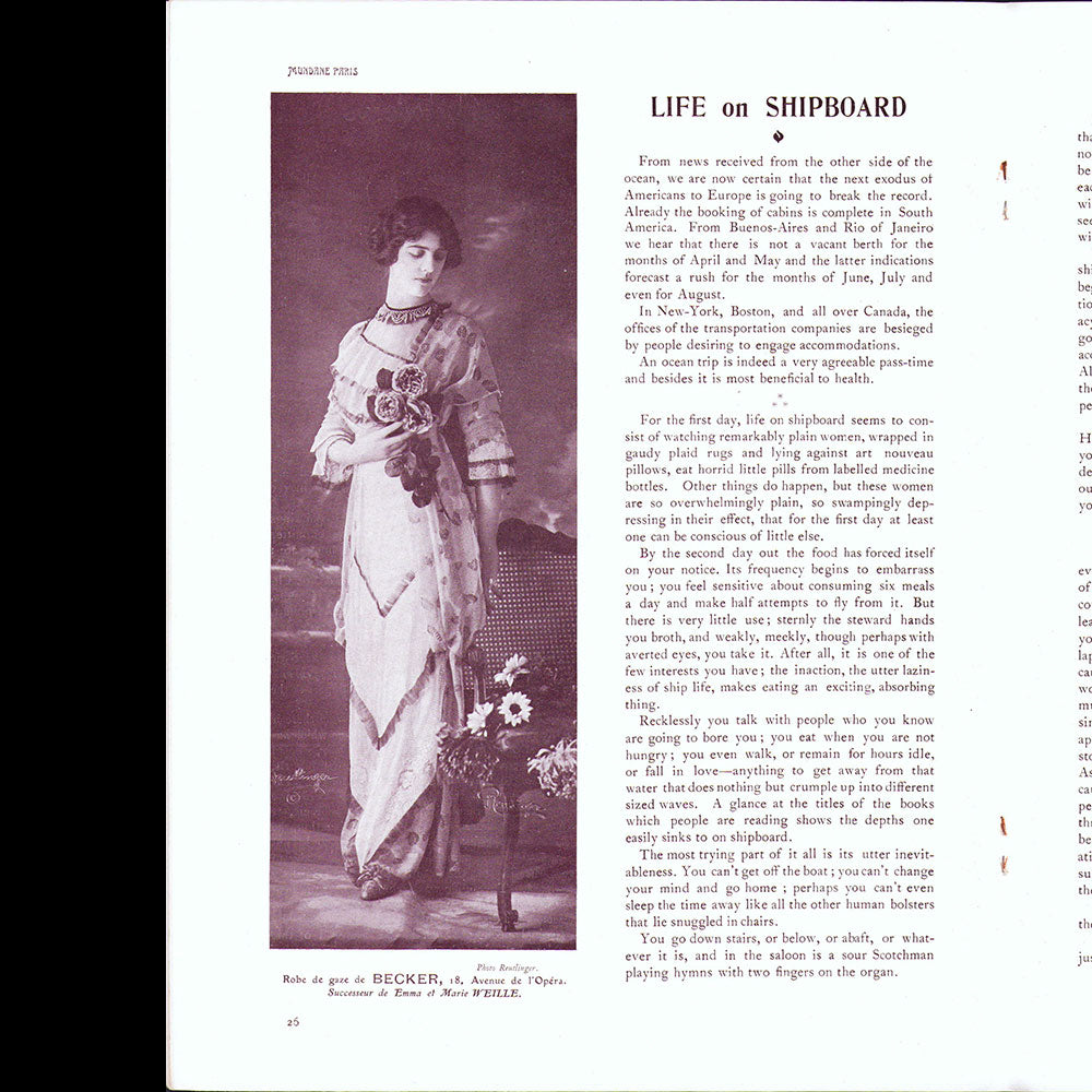 Mundane Paris, n°29 (avril 1912)