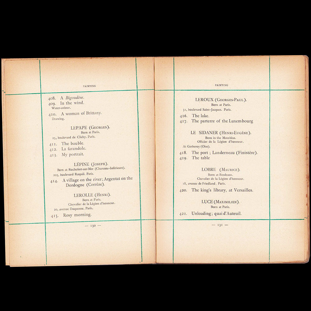 Exposition de San-Francisco - Panama Pacific International Exposition. Catalogue de la section française des Beaux-Arts (1915)