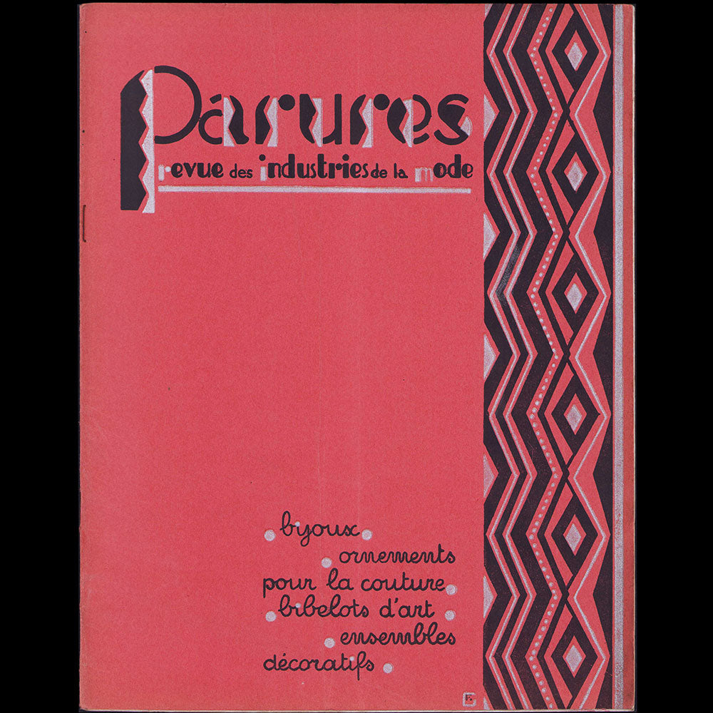 Parures, revues des Industries de la Mode, n°17, décembre 1927