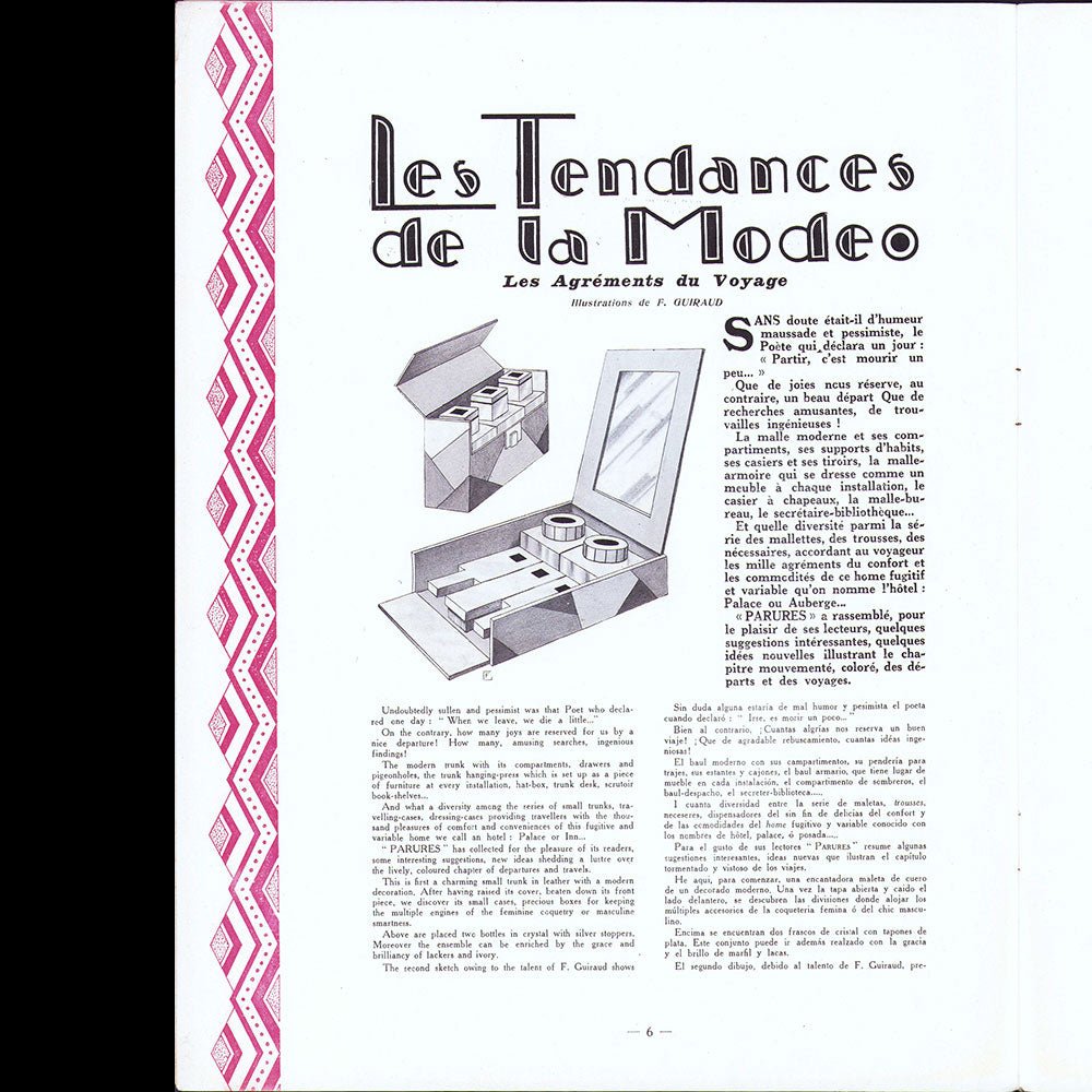 Parures, revues des Industries de la Mode, n°13, juillet 1927