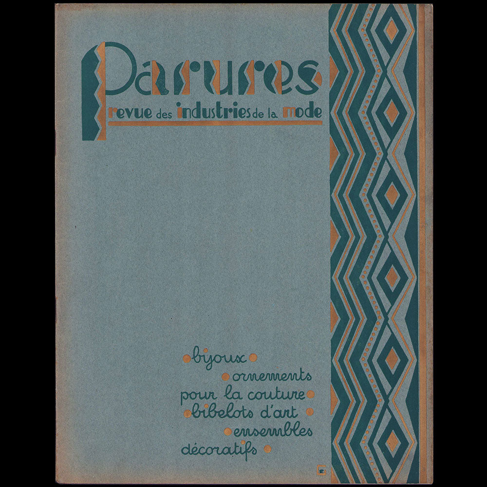 Parures, revues des Industries de la Mode, n°12, juin 1927