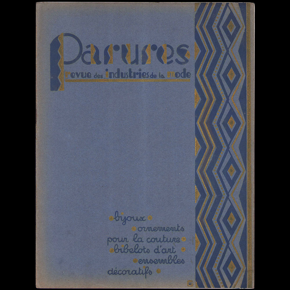 Parures, revues des Industries de la Mode, n°15, septembre 1927