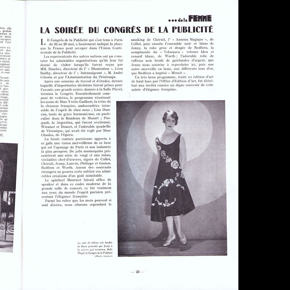 Parures, revues des Industries de la Mode, n°24, 15 juin 1928