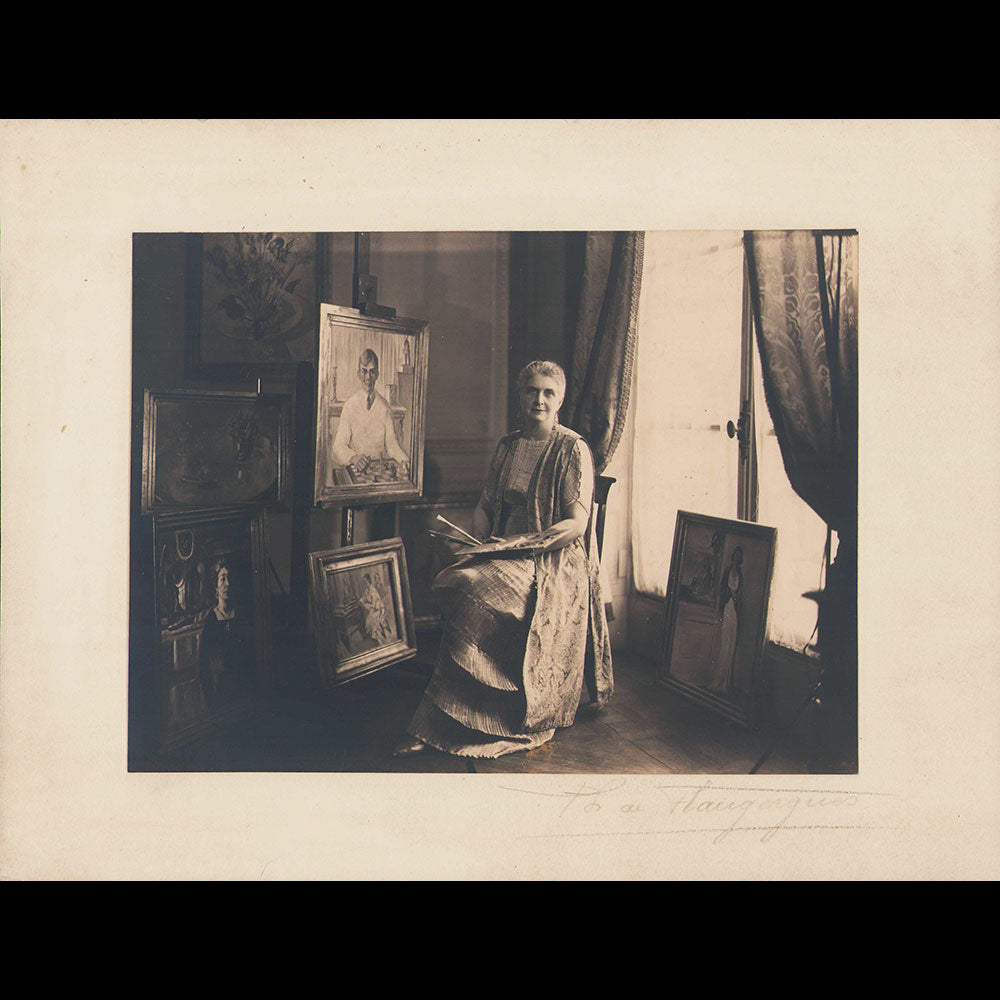 Fortuny - Portrait d'une artiste peintre par de Philiberte de Flaugergues (circa 1920s)