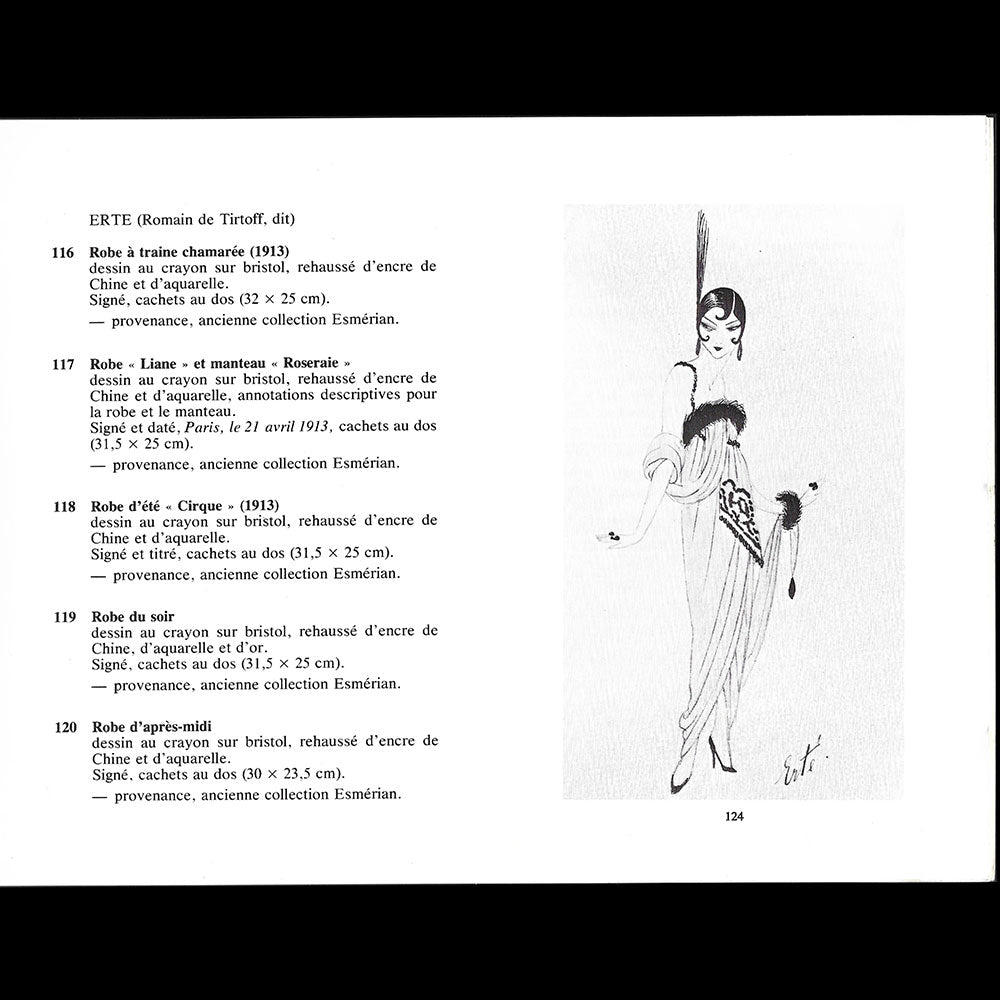Autour des robes de Paul Poiret par Iribe - Panizon - Natter - Erte, vente art nouveau art déco (1977)