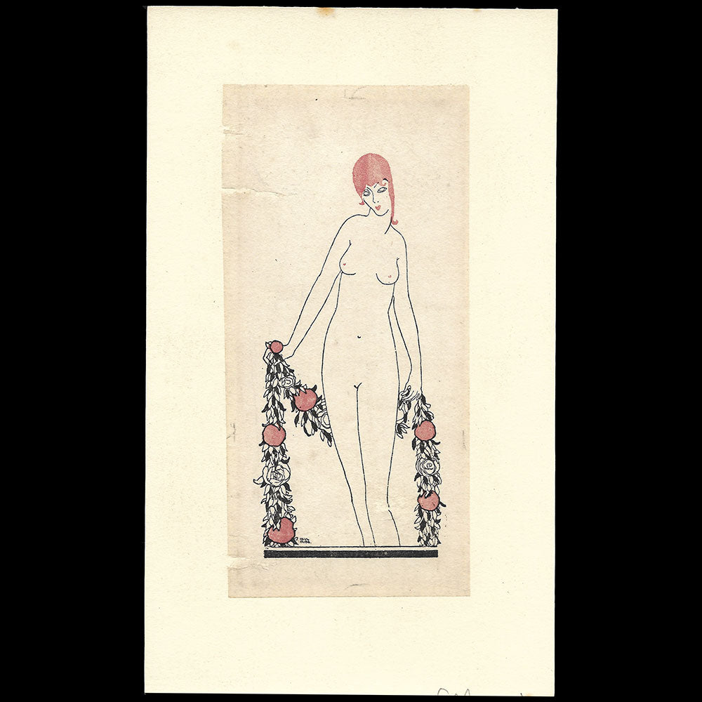 Poiret - Vignette de Paul Iribe pour l'album Les Robes de Paul Poiret (1908)