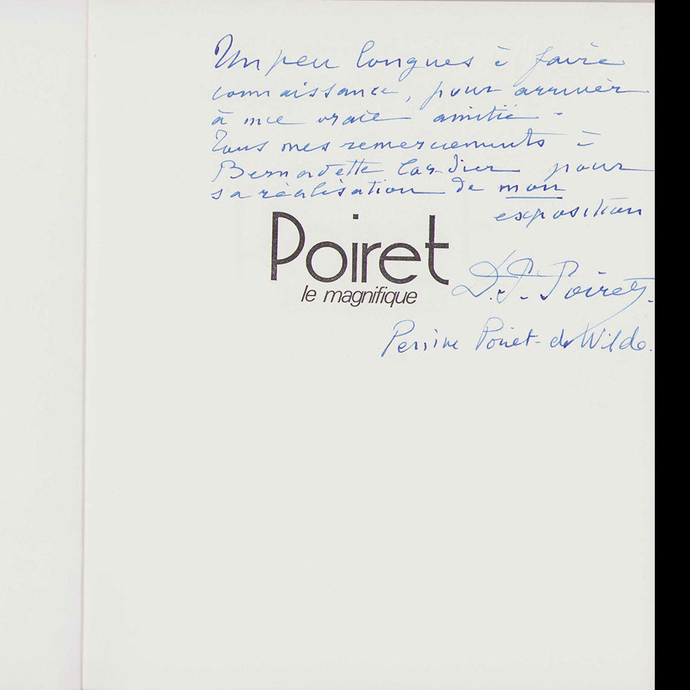 Poiret le magnifique, avec envoi de Denise Poiret (1974)