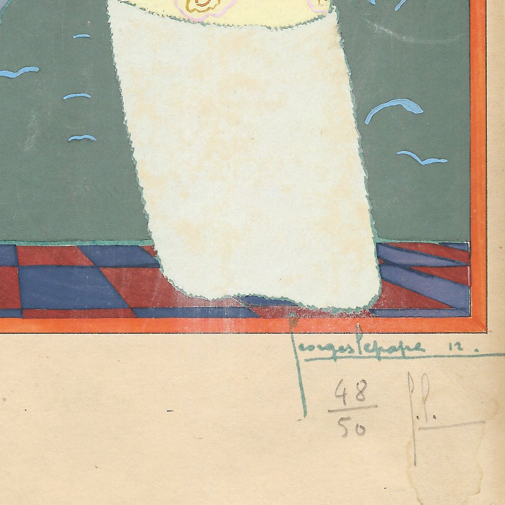 Poiret - Les Fusées, pochoir de Georges Lepape pour Paul Poiret (1912)