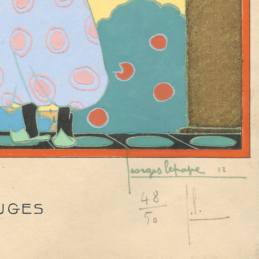 Poiret - Les Poissons Rouges, pochoir de Georges Lepape pour Paul Poiret (1912)