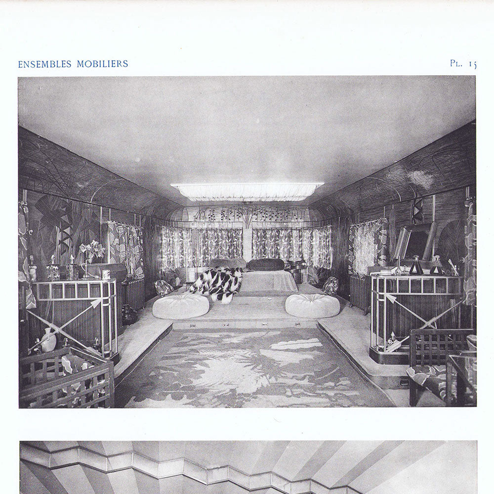 Chambre à coucher et salon de la péniche Amour de Paul Poiret (1925)