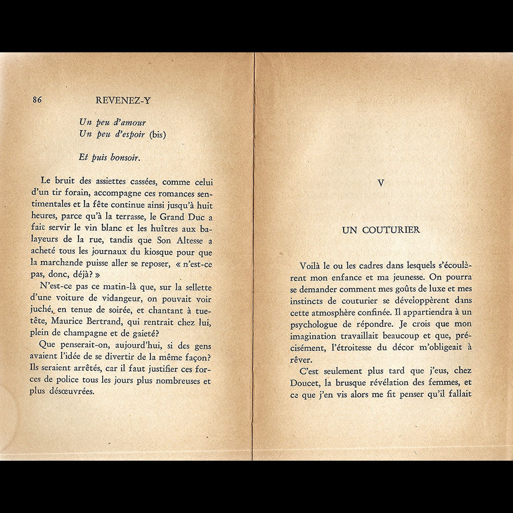 Poiret - Revenez-y, mémoires de Paul Poiret, avec envoi (1932)