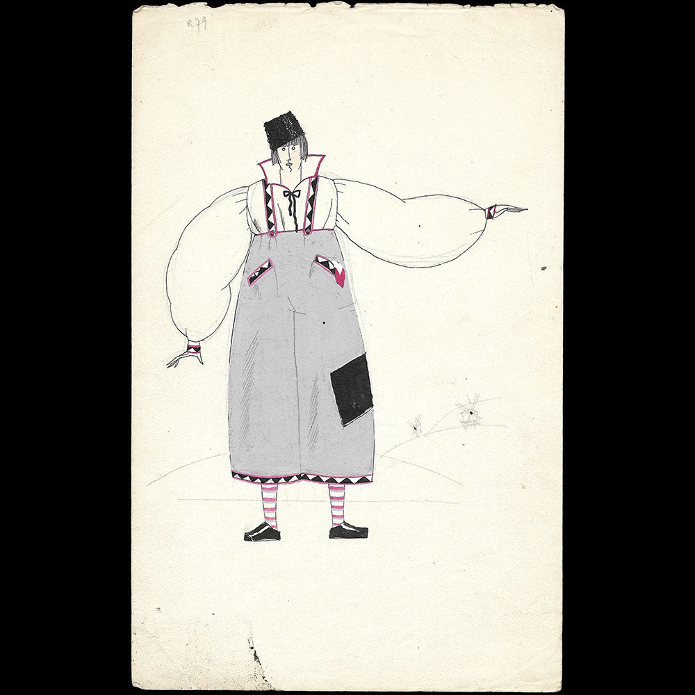 Ray Bret Koch - Hollandais, dessin de costume (1920s)