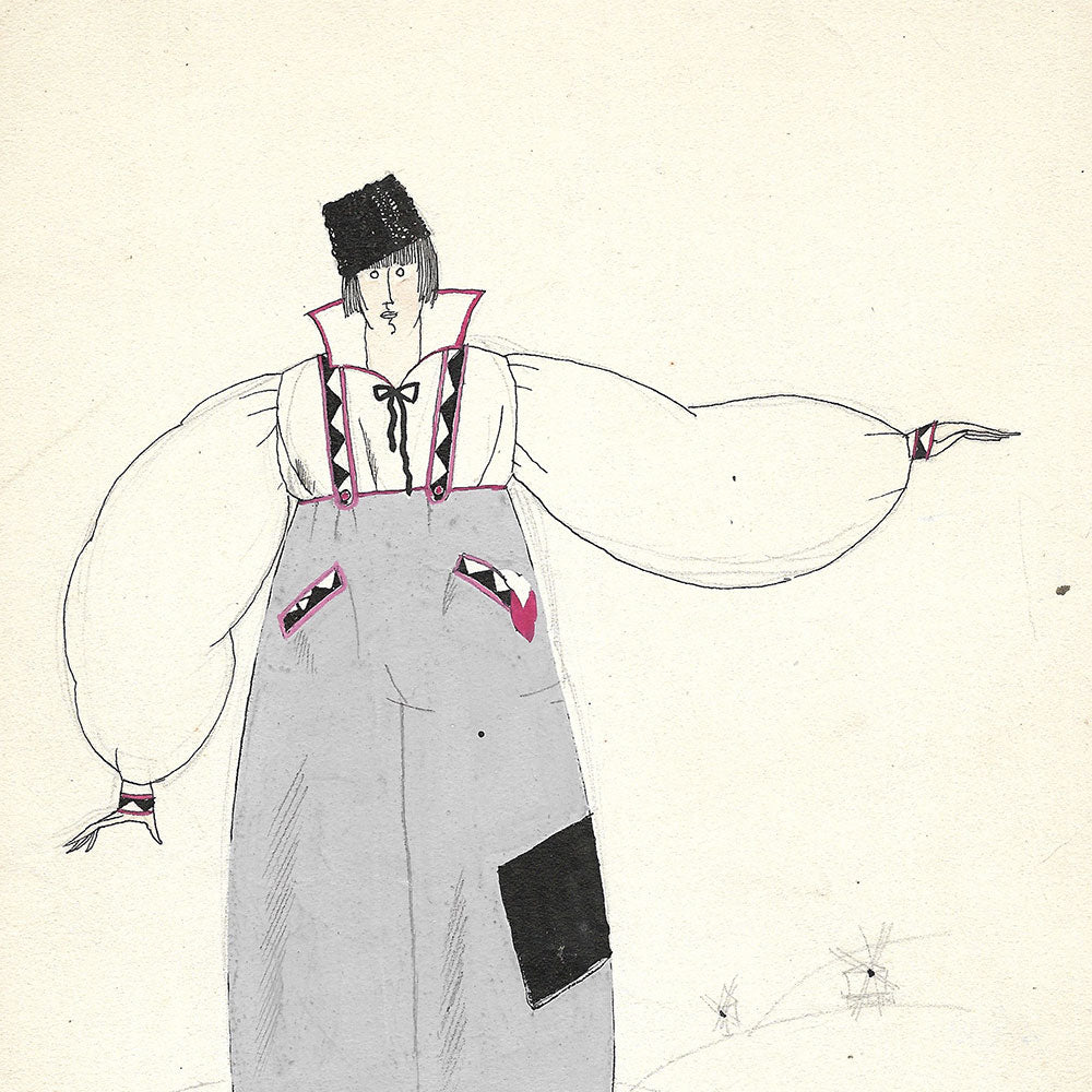 Ray Bret Koch - Hollandais, dessin de costume (1920s)