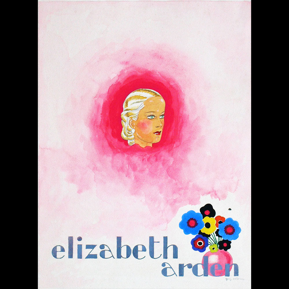 Elizabeth Arden - Projet de publicité par Guy Sabran (circa 1935)