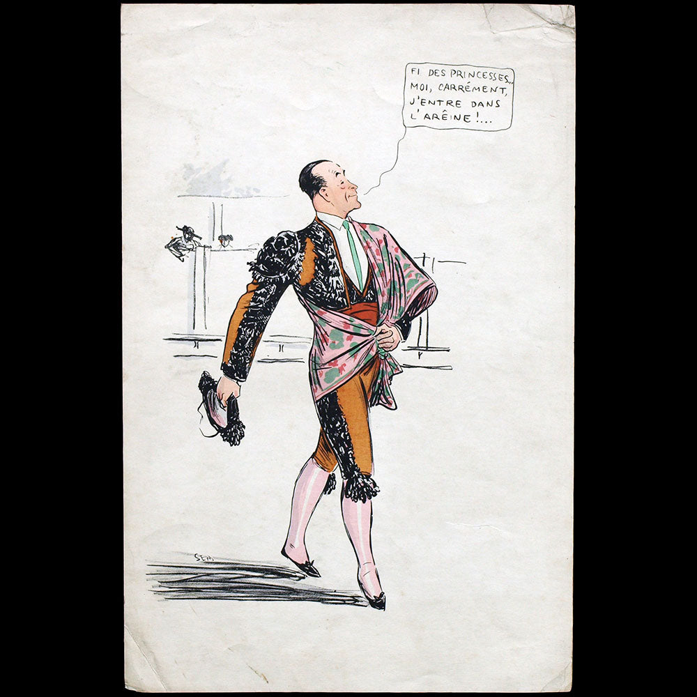 Jean Patou - caricature de SEM pour l'album White Bottoms (1927)