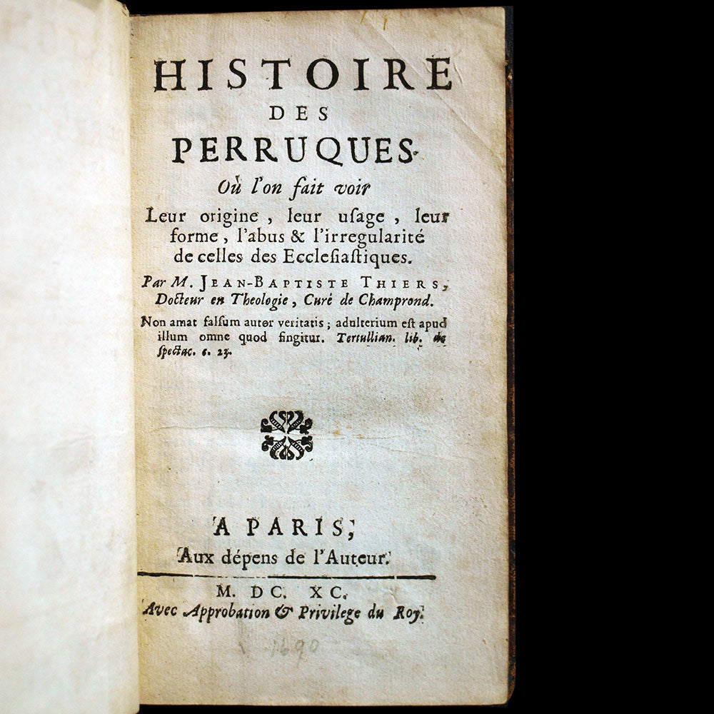 Thiers - Histoire des Perruques (1690)