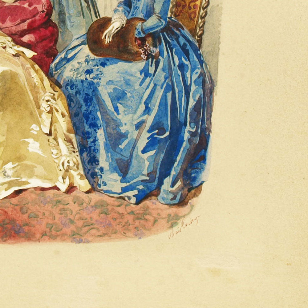 Anaïs Toudouze - Dessin pour une revue de mode (circa 1860s)