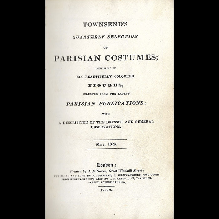 Townsend's selection of Parisian costumes - livraisons de 1823 à 1825