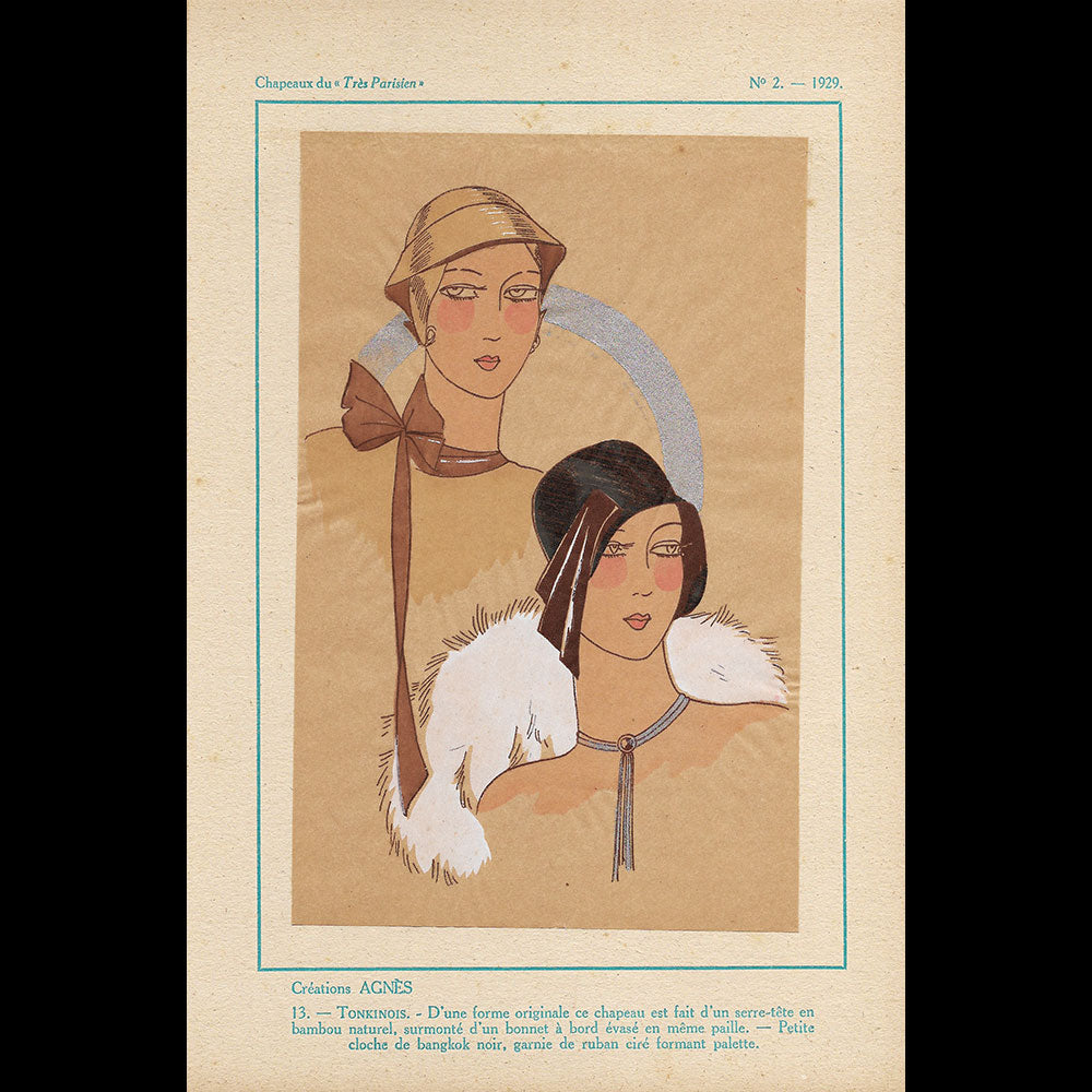 Les Chapeaux du Très Parisien, Réunion de 11 planches du n°2, été 1929