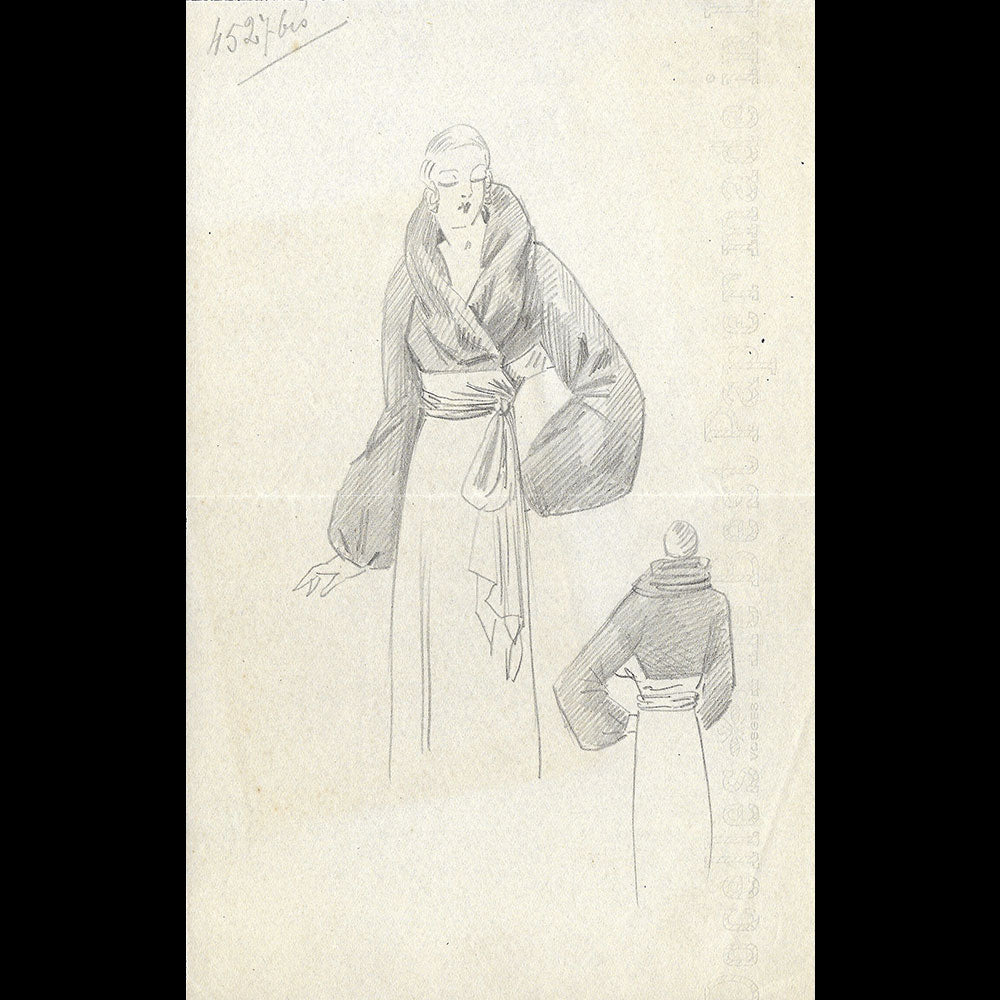 kimono side view drawing
