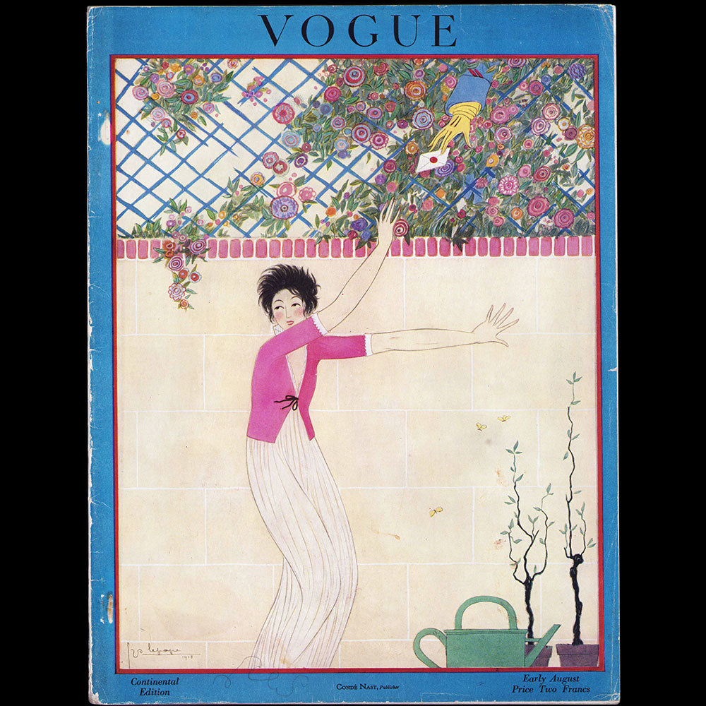 Vogue, Continental Edition, France (Early August 1918), couverture de Georges Lepape